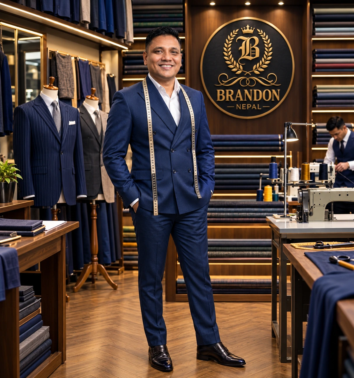 Brandon Nepal bespoke tailoring boutique portrait
