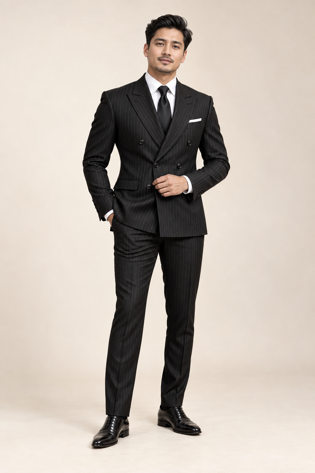 Tuxedos · Black tonal pinstripe · 25