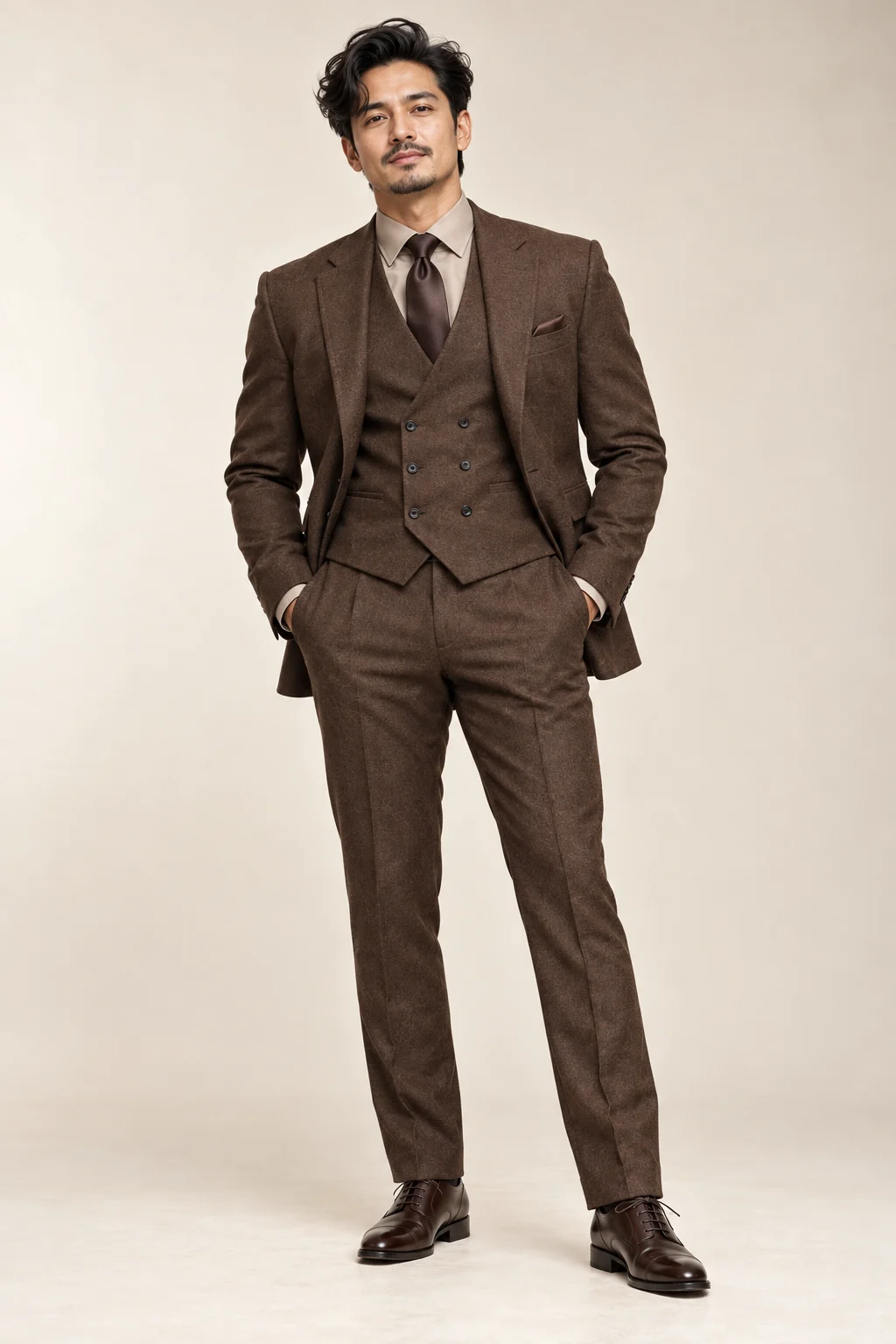 Office Wear · Brown three piece · 08