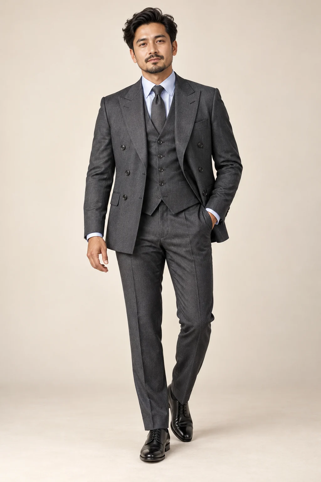 Office Wear · Charcoal three piece · 12