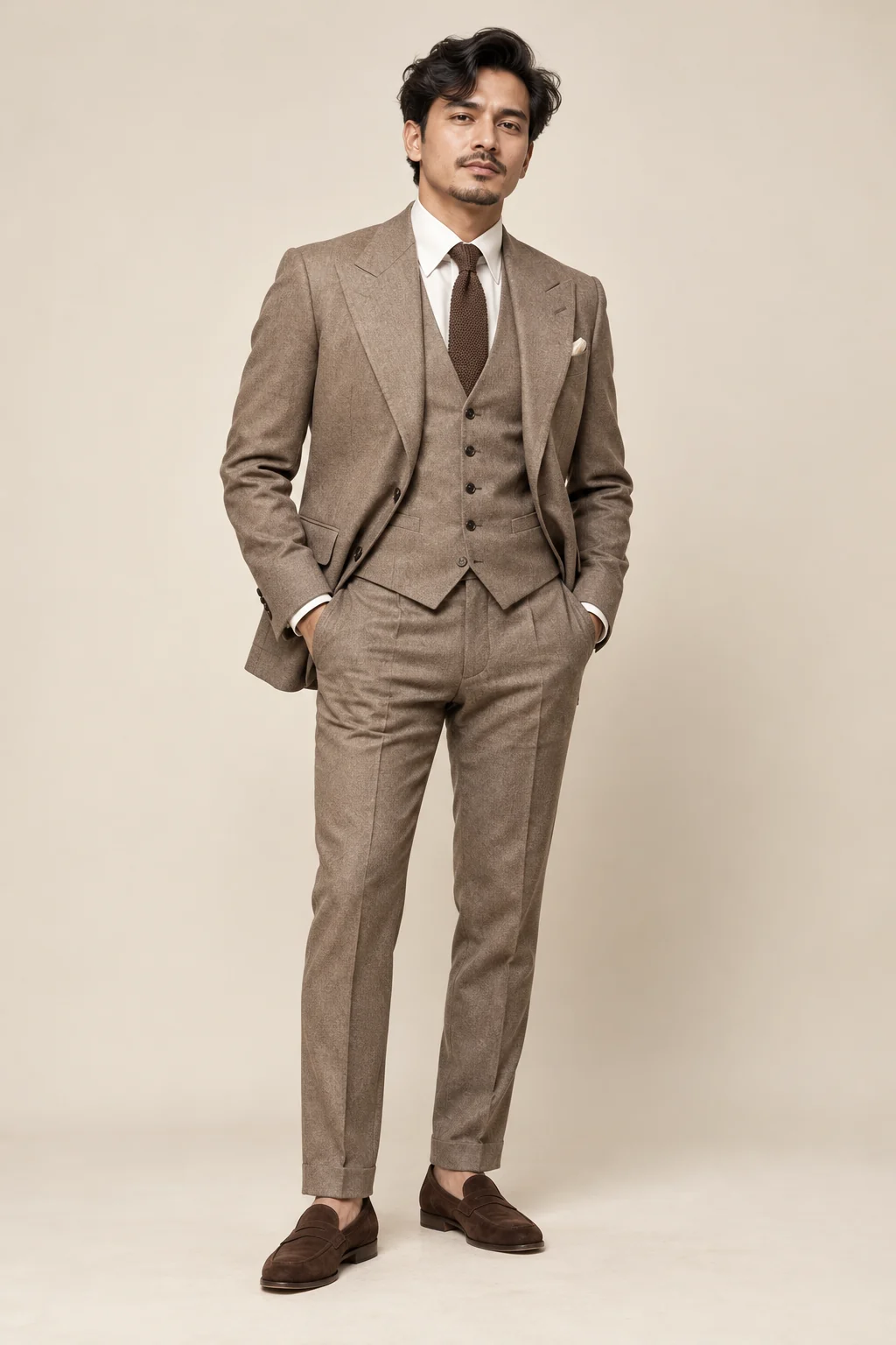 Office Wear · Taupe three piece · 15