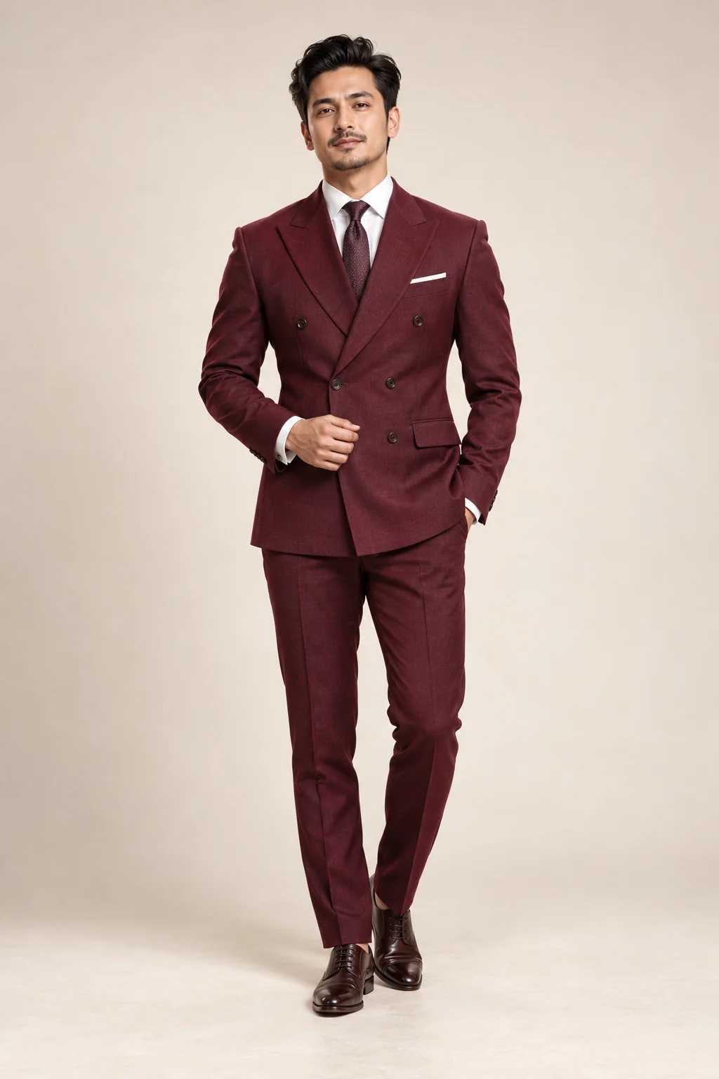 Office Wear · Burgundy double breasted · 27