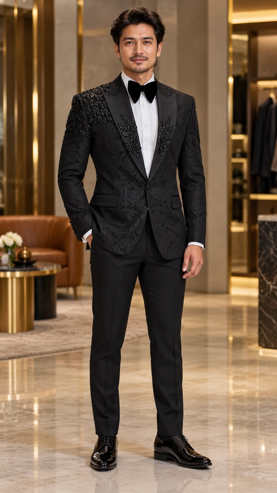 Party Wear · Black beaded tuxedo · 13