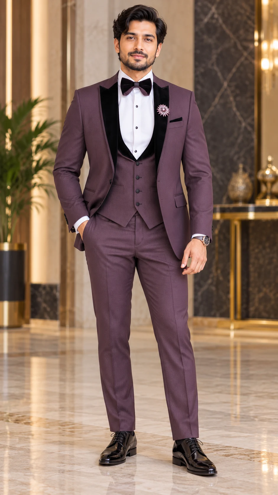 Party Wear · Plum black tuxedo · 15
