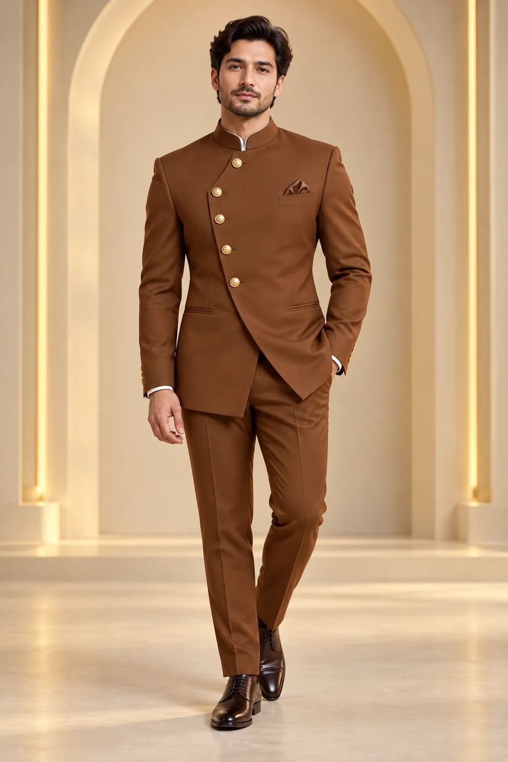 Tuxedos · Copper bandhgala suit · 10